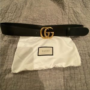 Gucci Black Double G Belt